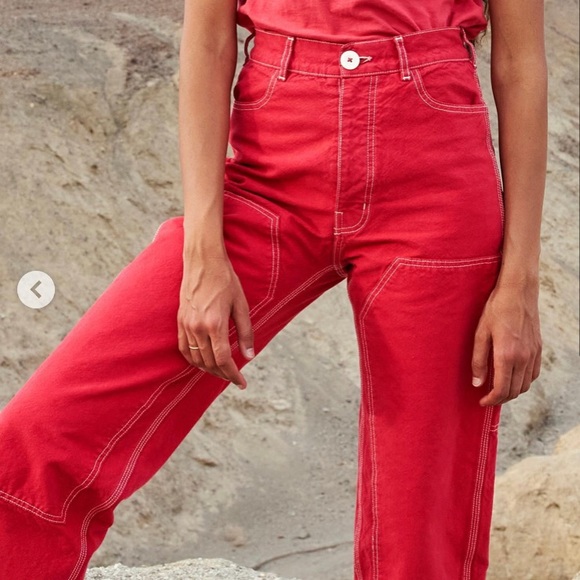 Jesse Kamm Pants - Jesse Kamm Maraschino Patchwork Handy Pants